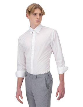 Camisa Business Casual Men's Fashion De Algodón Manga Larga Para Hombre