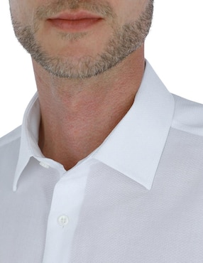 Camisa business casual Scappino de algodón manga larga para hombre