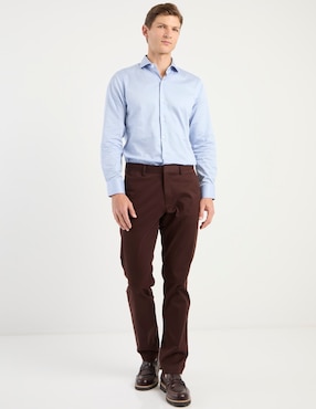 Camisa de vestir Ted Baker de algodón manga larga para hombre