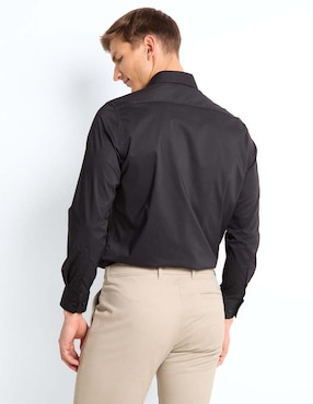 Camisa casual Zanetti de algodón manga larga para hombre