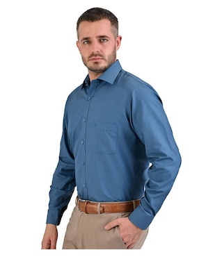 Camisa de vestir Michel Blanc manga larga para hombre