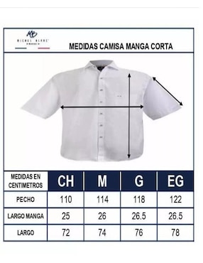 Camisa de vestir Michel Blanc manga larga para hombre