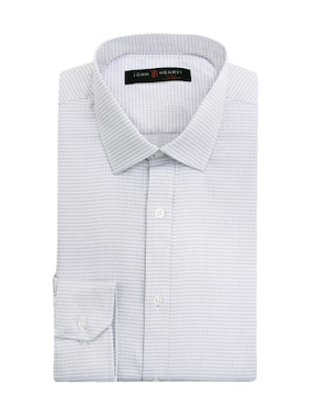 Camisa de vestir John Henry manga larga para hombre