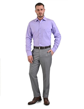 Camisa de vestir Michel Blanc manga larga para hombre