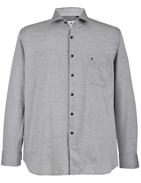 Camisa casual Michel Blanc de algodón manga larga para hombre