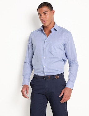 Camisa formal Scappino de algodón manga larga para hombre