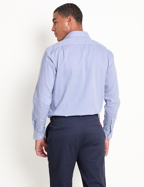 Camisa formal Scappino de algodón manga larga para hombre