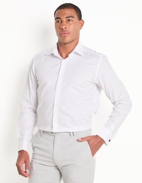 Camisa de vestir Scappino de algodón manga larga para hombre