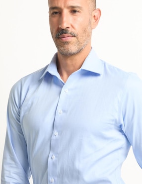 Camisa de vestir L.P.C. de algodón manga larga para hombre