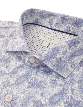 Camisa de vestir Ted Baker de algodón manga larga para hombre