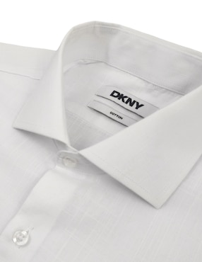 Camisa formal Dkny C de poliéster y algodón manga larga para hombre