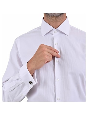 Camisa de vestir Michel Blanc manga larga para hombre