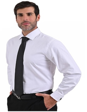 Camisa de vestir Michel Blanc manga larga para hombre