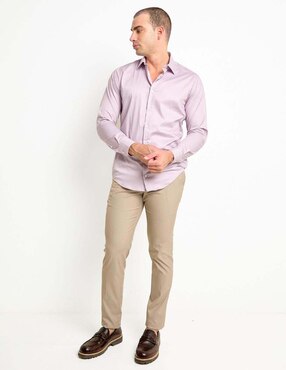 Camisa de vestir Perry Ellis manga larga para hombre