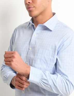 Camisa de vestir Brooks Brothers de algodón manga larga para hombre