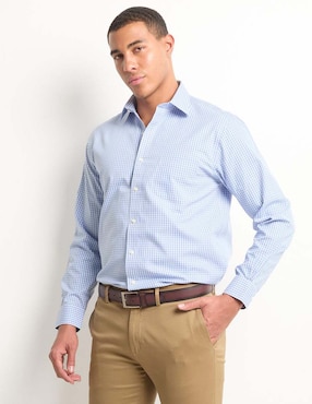 Camisa de vestir Brooks Brothers de algodón manga larga para hombre