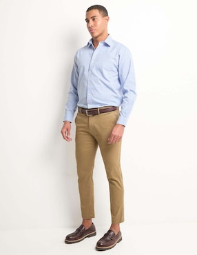 Camisa de vestir Brooks Brothers de algodón manga larga para hombre