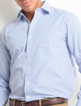 Camisa de vestir Brooks Brothers de algodón manga larga para hombre