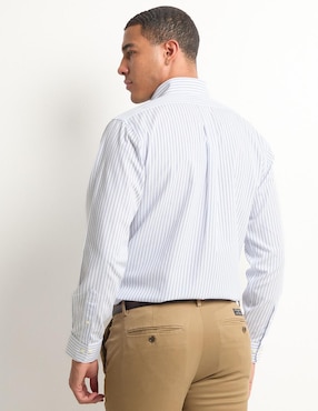 Camisa de vestir Brooks Brothers de algodón manga larga para hombre