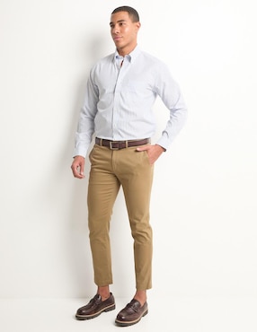 Camisa de vestir Brooks Brothers de algodón manga larga para hombre