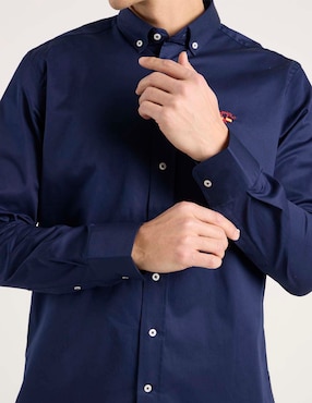 Camisa business casual Spagnolo de algodón manga larga para hombre