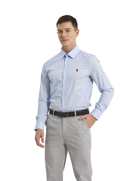 Camisa de vestir Hpc Polo de algodón manga larga para hombre