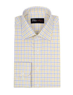Camisa de vestir L.P.C. de algodón manga larga para hombre