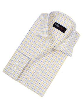 Camisa de vestir L.P.C. de algodón manga larga para hombre