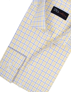 Camisa de vestir L.P.C. de algodón manga larga para hombre
