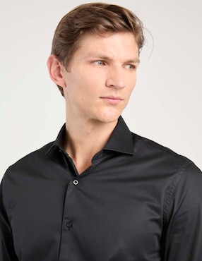 Camisa de vestir Dkny C de algodón manga larga para hombre