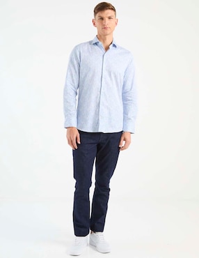 Camisa de vestir Ted Baker de algodón manga larga para hombre