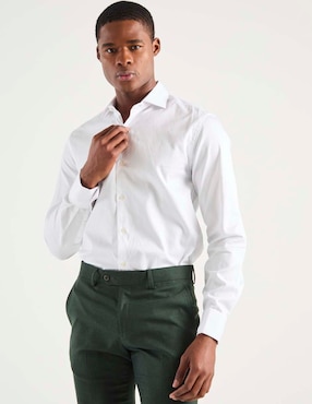 Camisa de vestir Dkny C de algodón manga larga para hombre