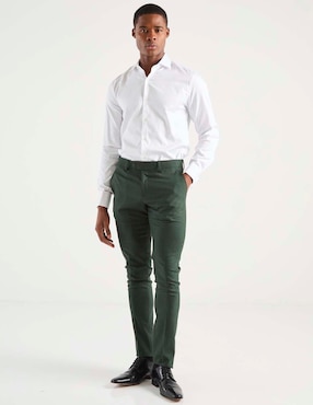 Camisa de vestir Dkny C de algodón manga larga para hombre