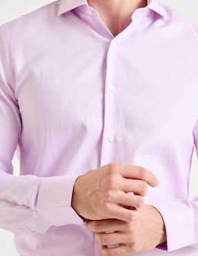 Camisa de vestir Dkny C de algodón manga larga para hombre