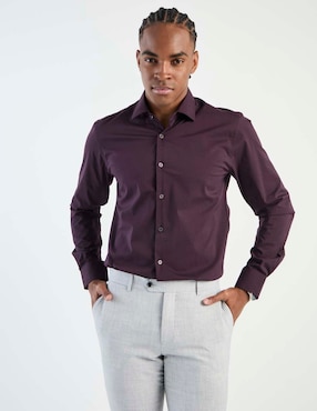 Camisa de vestir Kenneth Cole manga larga para hombre