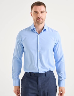 Camisa de vestir Kenneth Cole manga larga para hombre