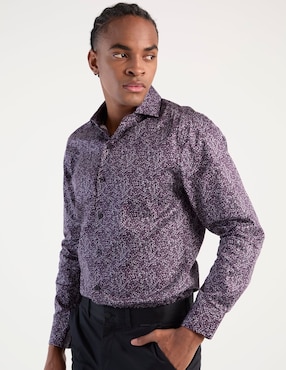Camisa de vestir Ted Baker de algodón manga larga para hombre