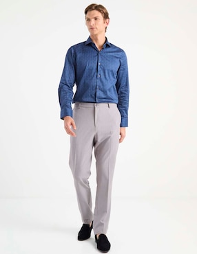 Camisa de vestir Ted Baker de algodón manga larga para hombre