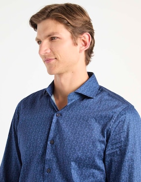 Camisa de vestir Ted Baker de algodón manga larga para hombre