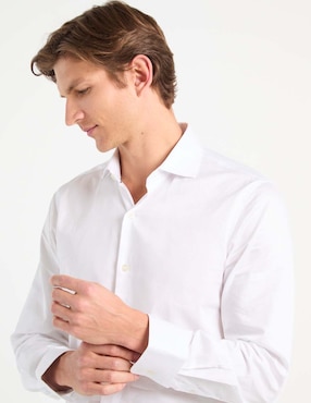 Camisa de vestir Ted Baker de algodón manga larga para hombre