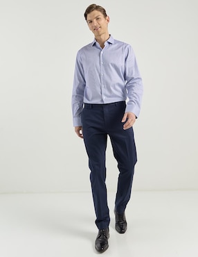 Camisa de vestir Ted Baker de algodón manga larga para hombre