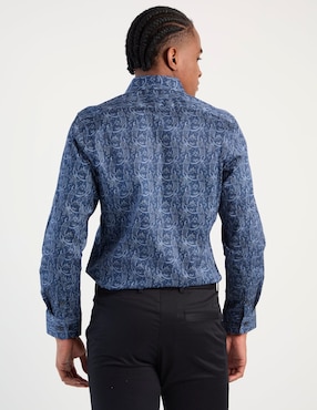 Camisa de vestir Ted Baker de algodón manga larga para hombre
