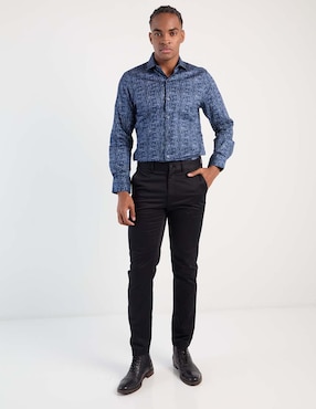 Camisa de vestir Ted Baker de algodón manga larga para hombre