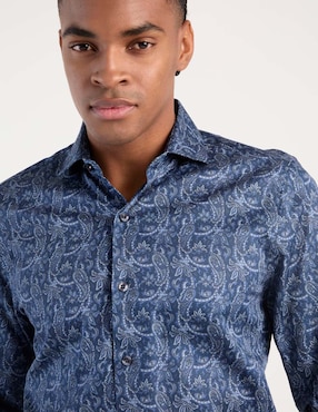 Camisa de vestir Ted Baker de algodón manga larga para hombre