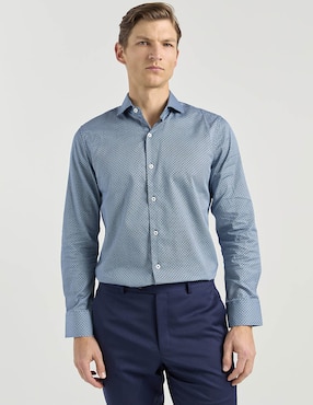 Camisa de vestir Ted Baker de algodón manga larga para hombre