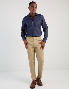Camisa de vestir Dkny C de algodón manga larga para hombre