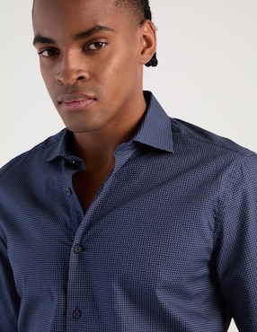 Camisa de vestir Dkny C de algodón manga larga para hombre