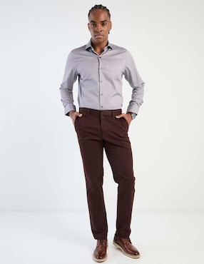Camisa de vestir Ted Baker de algodón manga larga para hombre