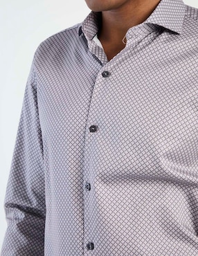 Camisa de vestir Ted Baker de algodón manga larga para hombre