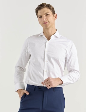 Camisa de vestir Ted Baker de algodón manga larga para hombre